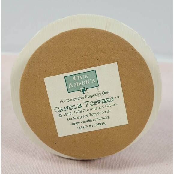 Our America Candle Topper Jar Lid Cover Resin Topper Lighthouse - Picture 7 of 8